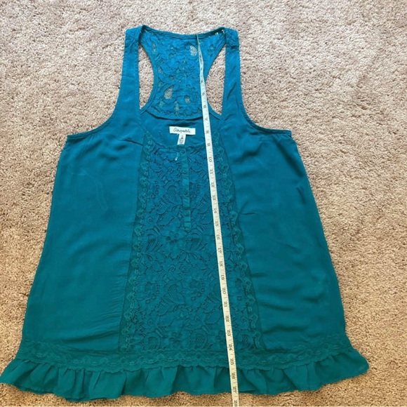 Aeropostale Women’s Top Size Medium Turquoise Open Knit  Flowy Sleeveless - Picture 11 of 16